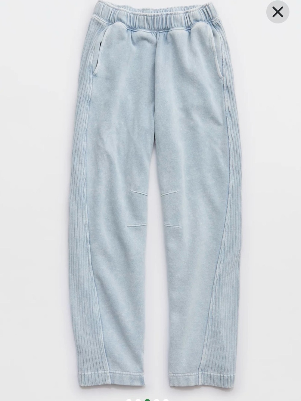 aerie oh snap barrel sweatpant light blue sz M - Picture 2 of 5